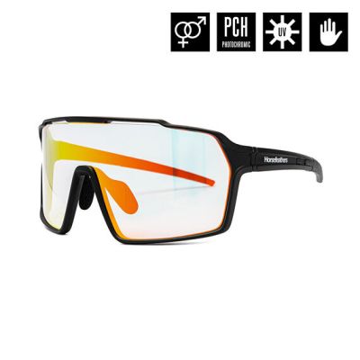 NEUTRON PHOTOCHROMIC BIKE SUNGLASSES matt black/mirror red