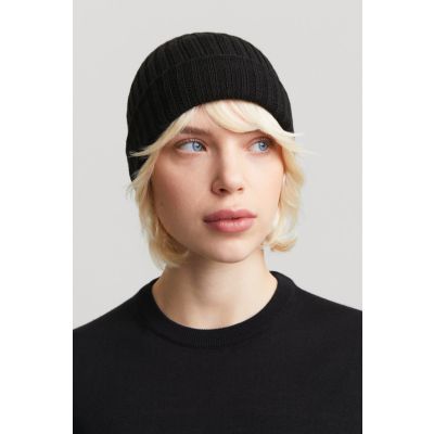 Merino Wool Beanie  BLACK