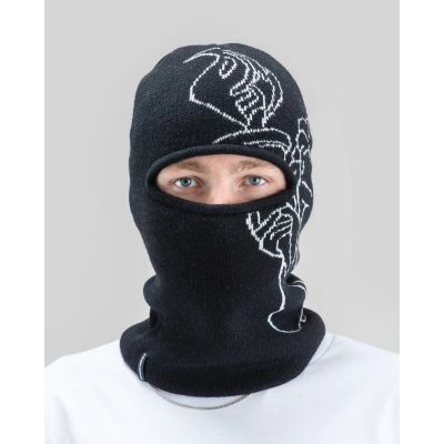 Jacquard Knit Balaclava Angel Black