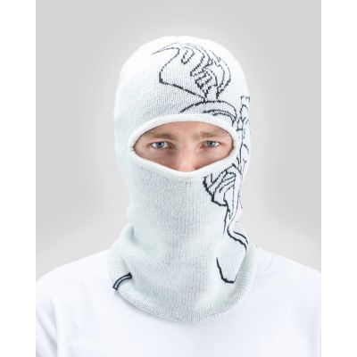 Jacquard Knit Balaclava Angel White