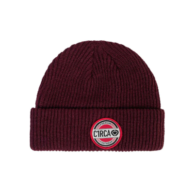 PATCH REVERSIB HERITAGE BEANIE ANTIQUE BURGUNDY/BLACK
