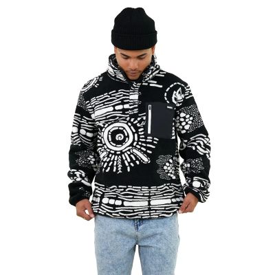 Jasey Jeph Fleece Black White