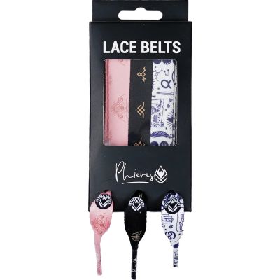 PH lace belts Wht/Pearl/Blk