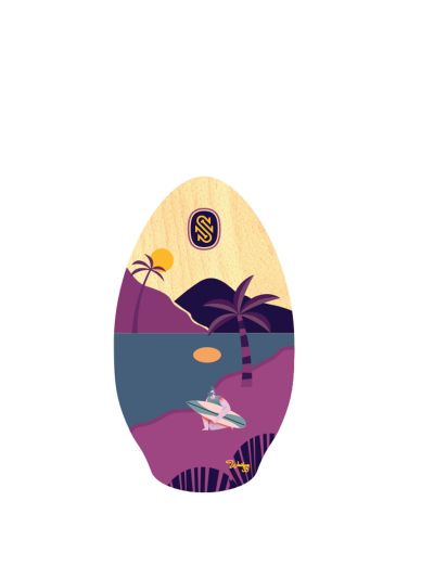 35 Skimboard SkimOne Wailua Purple Blue