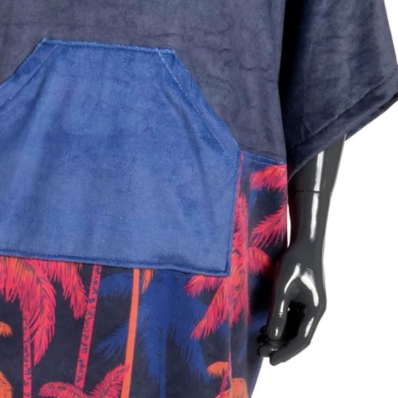 Palm Changing Robe Change Robe Poncho NAVY PALM